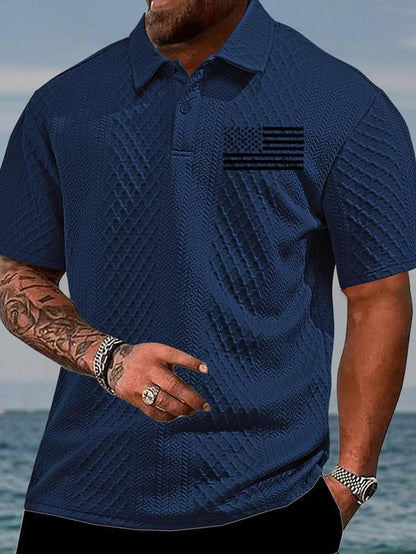 Men'S Regular Fit Solid Color Polo Shirt, Casual Short Sleeve Collared Top for Summer, Fashion Men'S Clothes for Daily Wear, Summer Clothes, Trendy Clothes
