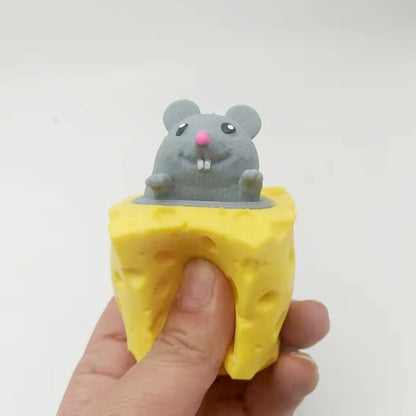 Stress-Relieving Squirrel Cup Prank Toy and Fidget Stress Ball for Pets