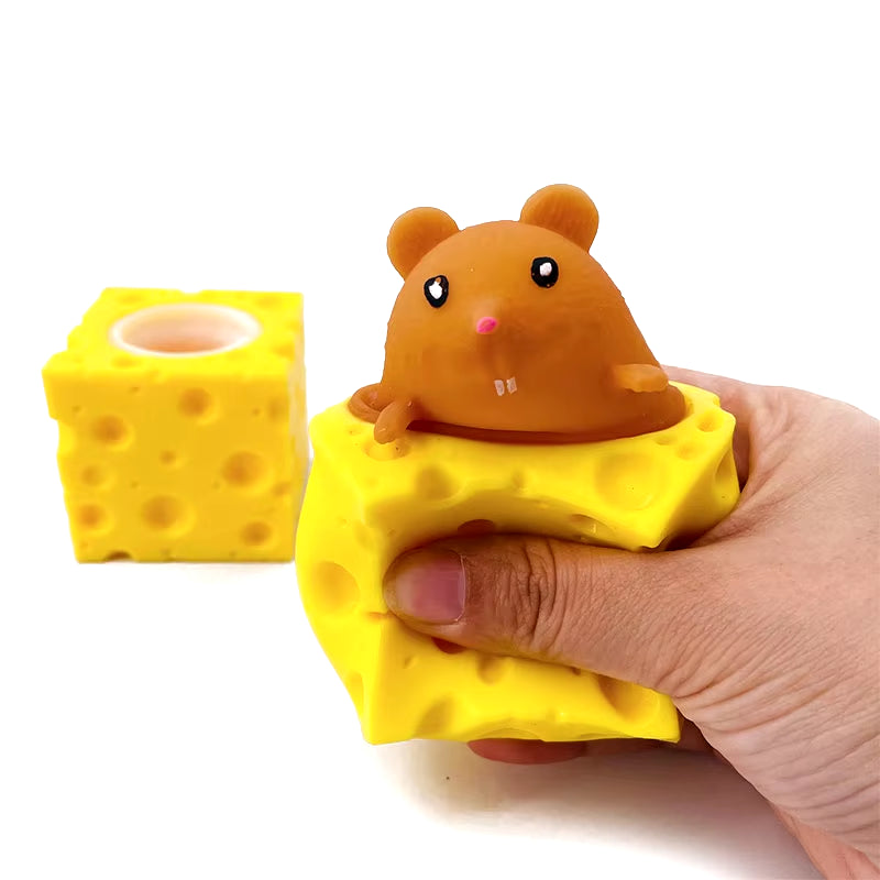 Stress-Relieving Squirrel Cup Prank Toy and Fidget Stress Ball for Pets
