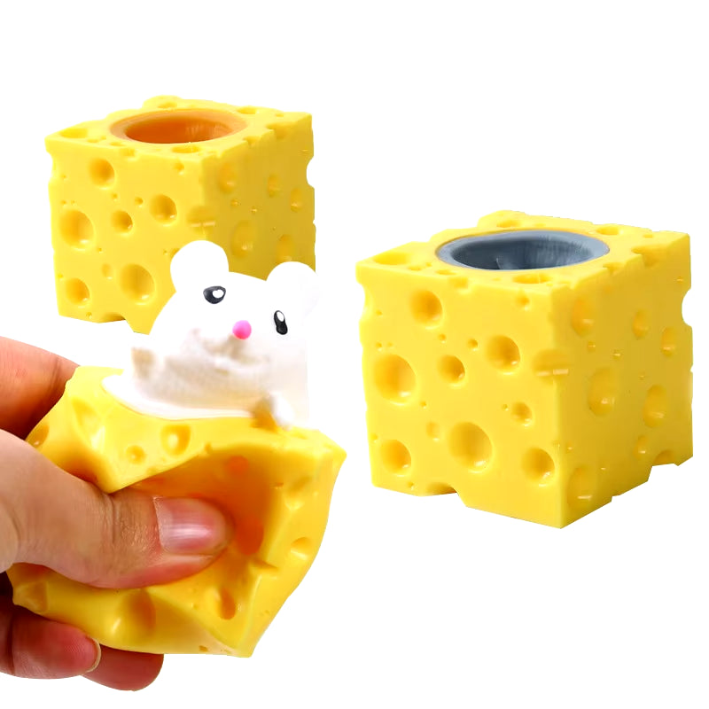 Stress-Relieving Squirrel Cup Prank Toy and Fidget Stress Ball for Pets