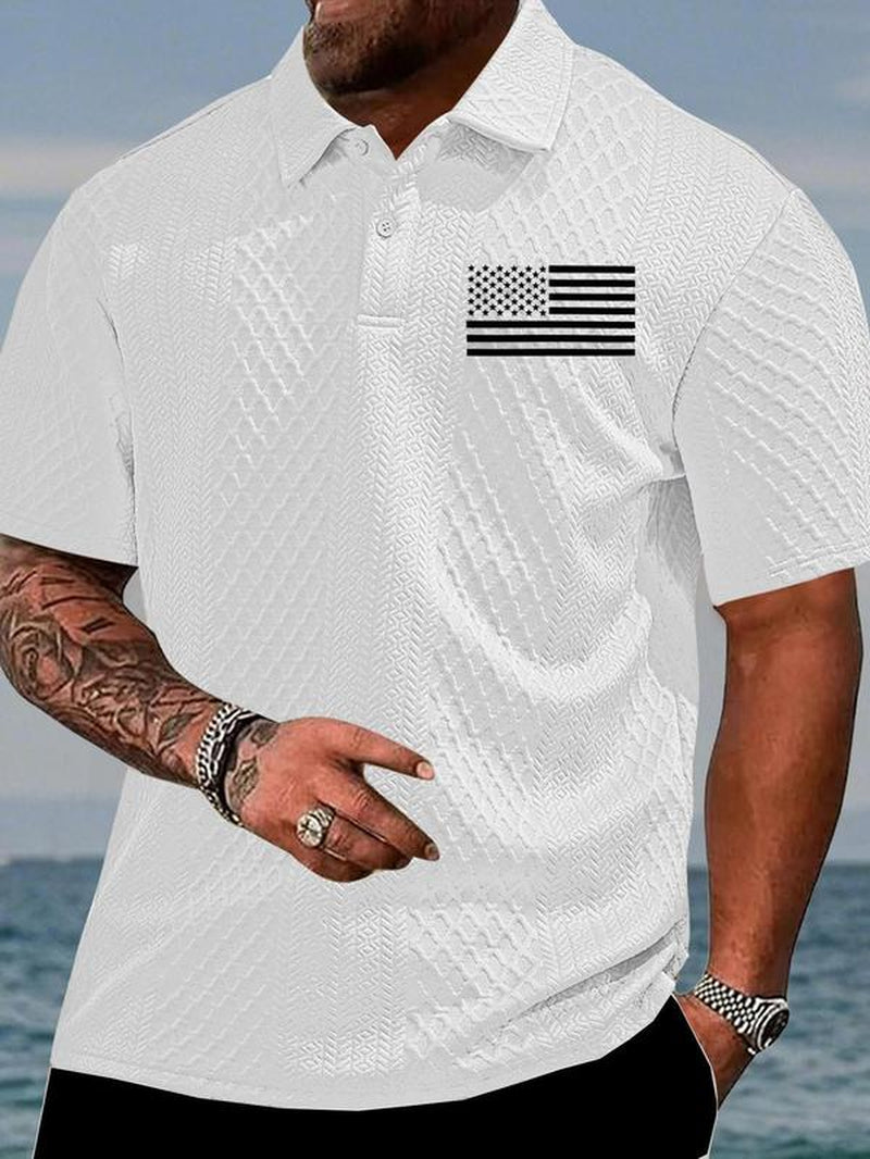 Men'S Regular Fit Solid Color Polo Shirt, Casual Short Sleeve Collared Top for Summer, Fashion Men'S Clothes for Daily Wear, Summer Clothes, Trendy Clothes